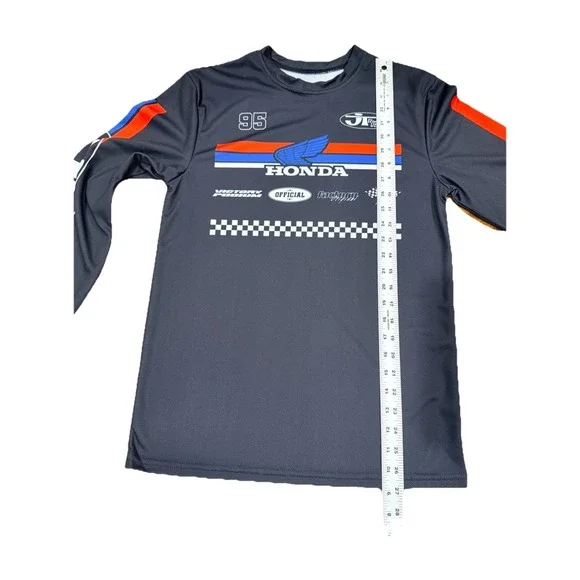 Honda Shirt Mens Long Sleeve JT Racing USA Wing Logo Motocross Jersey S Small - Picture 5 of 7